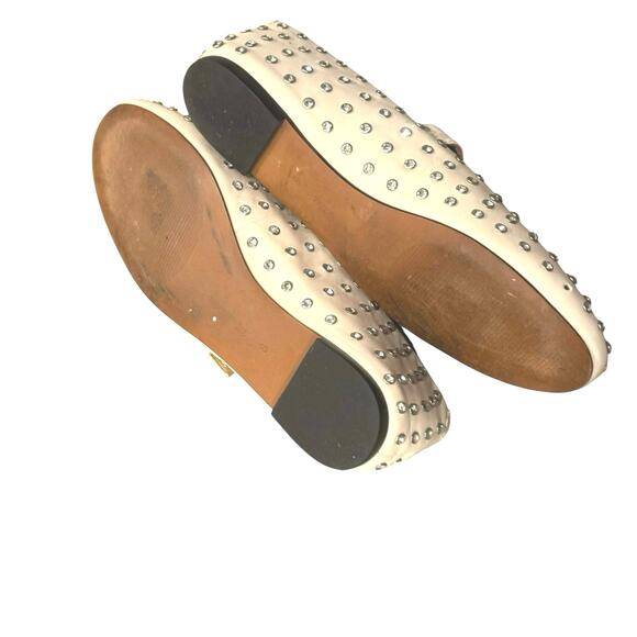 Madewell Women's The Remy Crystal Mary Jane Flat Round Toe Ecru Size 8 - Picture 9 of 11